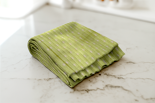 Mint green ready-made curtain with subtle rectangular geometric pattern, ideal for modern and fresh interior decor