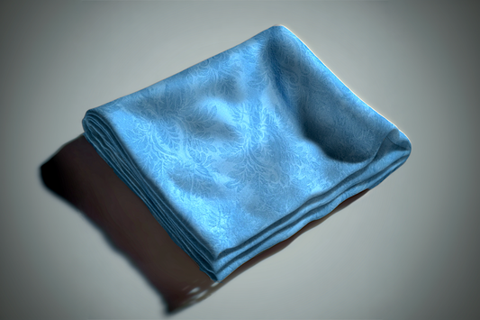 Blue Fern fabric light blue damask with fern inspired floral pattern